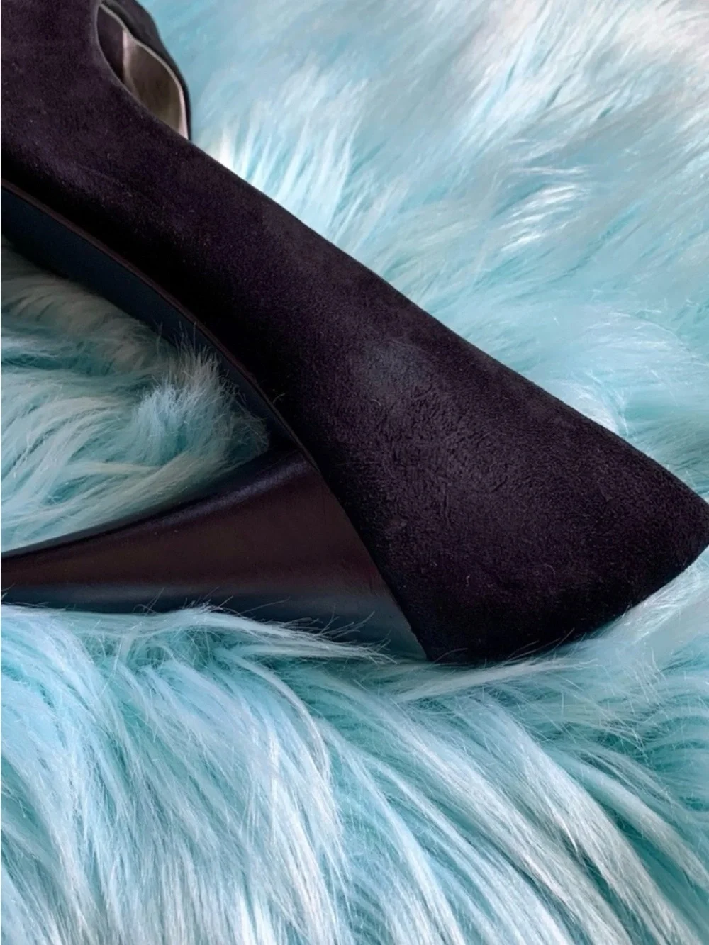 Style & Co Black Suede Leather Y2K Open Toe Cone Heels Women’s 10 Pumps